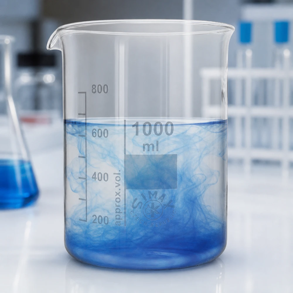 Hittebestendig borosilicaatglas beker 1000ml met schaalverdeling voor professionele laboratoriumtoepassingen