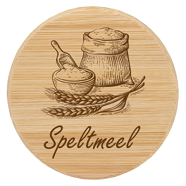 Houten deksel "Speltmeel" voor WECK RR100 Houten deksel "Speltmeel" voor WECK RR100