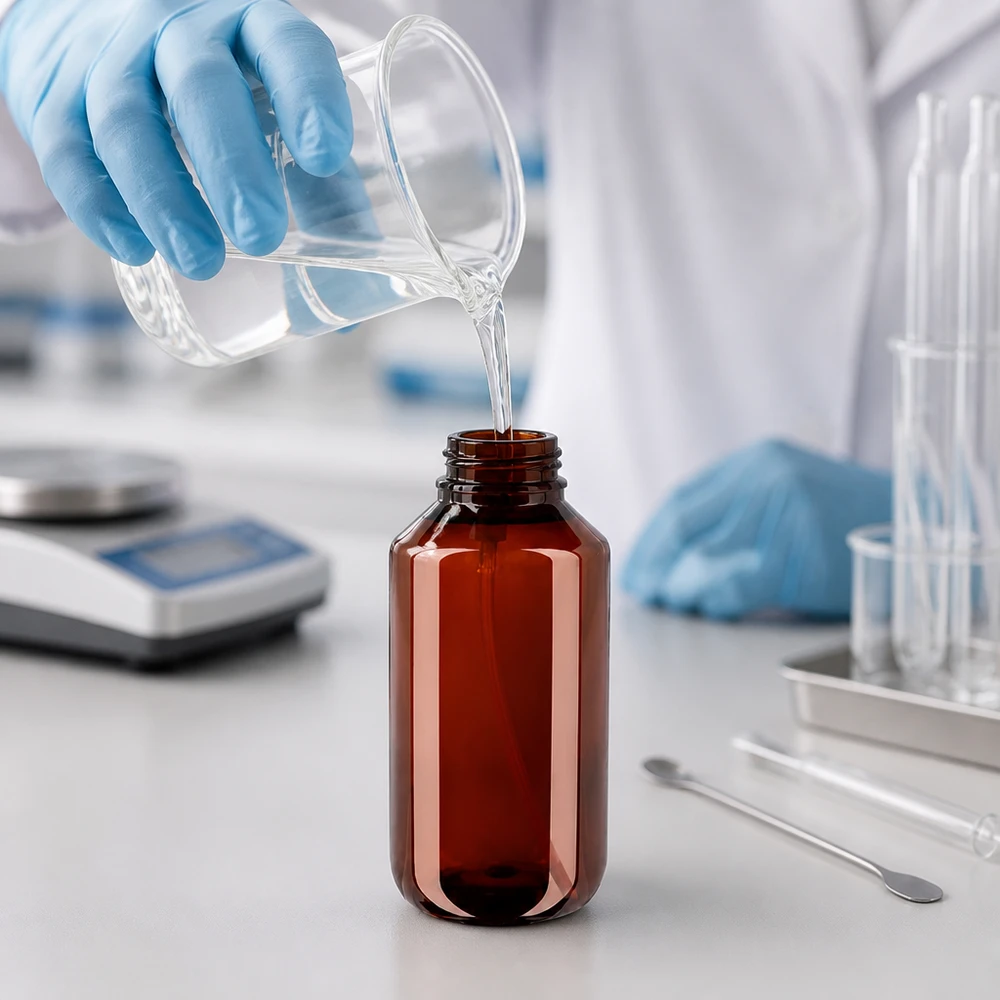 Wiederverwendbare 100ml PET Flasche mit Zerstäuber für Desinfektionsmittel