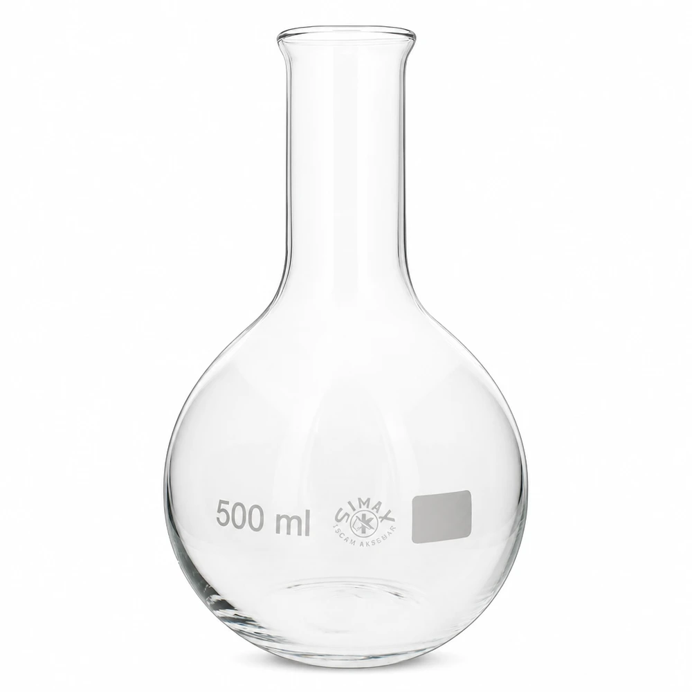 Grote staande kolf van 500 ml met smalle hals voor onderzoek en training