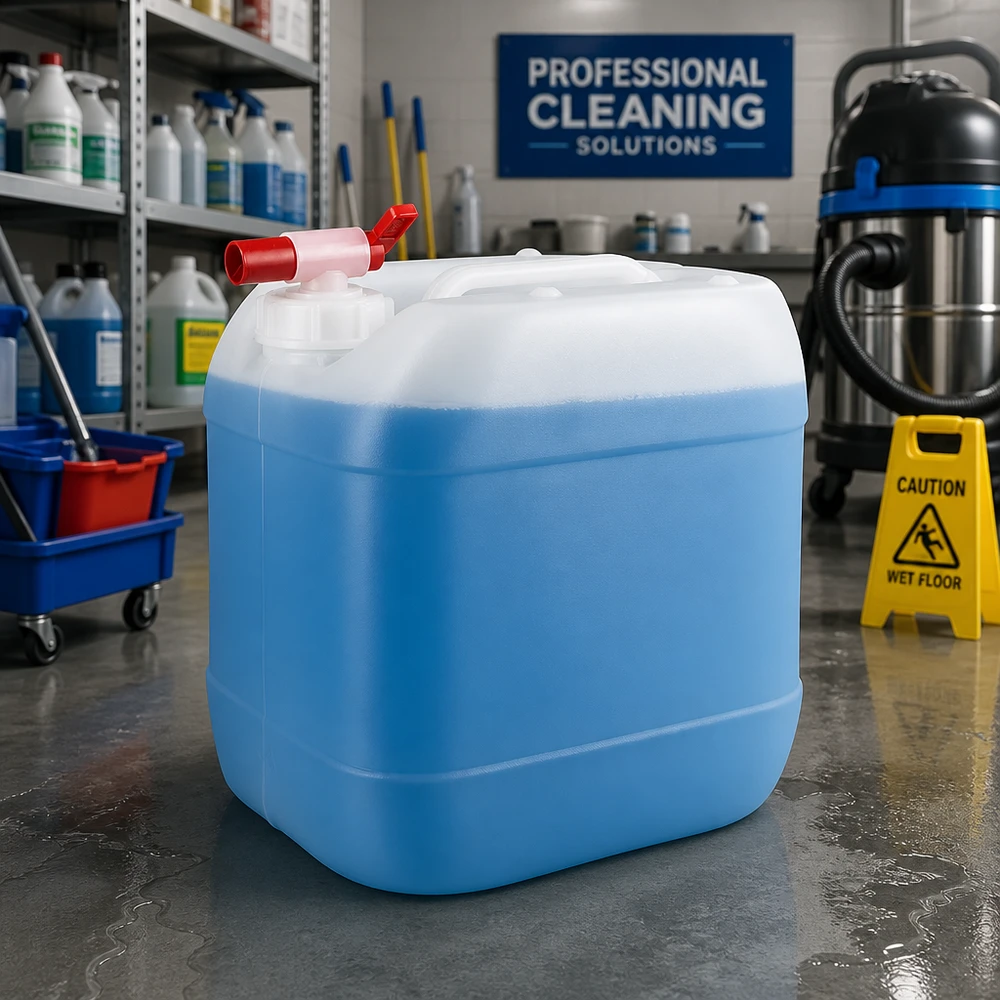 Canister van 15 liter met tapkraan voor industriële reinigingsmiddelen voor professioneel gebruik