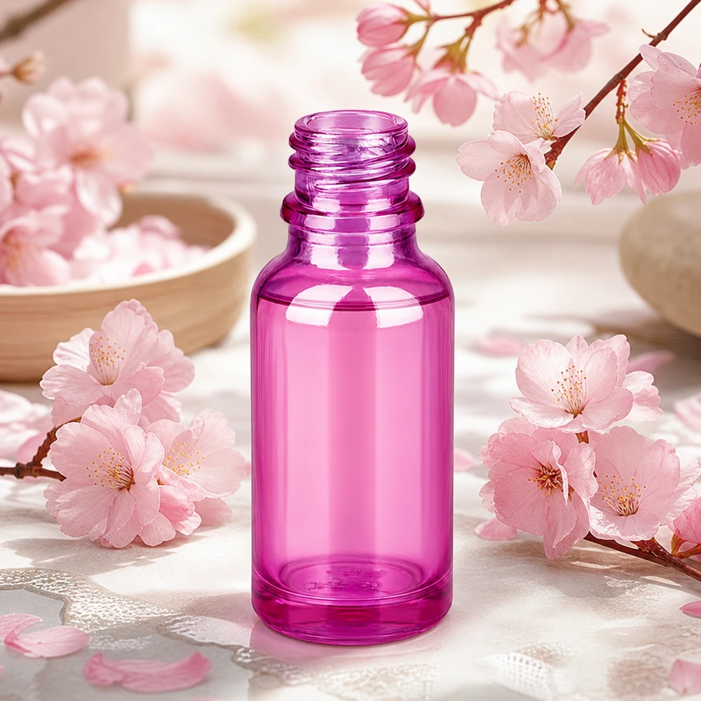 Elegante 20ml PurpleLine apothekersfles in glanzend paars met UT18/20 standaard schroefdraad