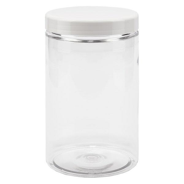 PET pot met schroefdeksel 400 ml helder incl. wit deksel PET pot met schroefdeksel 400 ml helder incl. wit deksel