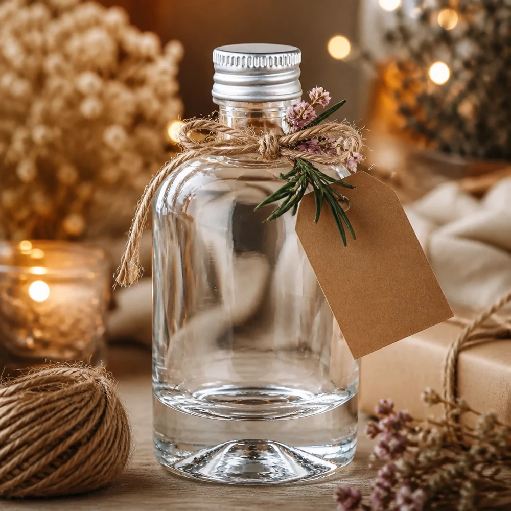 40 ml glazen fles Sara met schroefdop zilver UNiTWIST®
