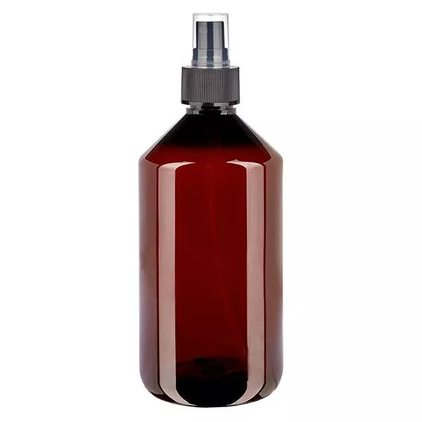 PET-fles 750 ml met verstuiver zwart PET-fles 750 ml met verstuiver zwart