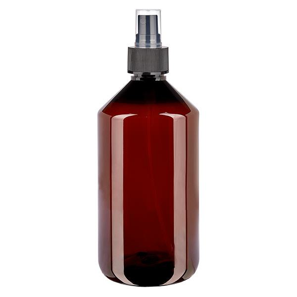 PET-fles 750 ml met verstuiver zwart PET-fles 750 ml met verstuiver zwart