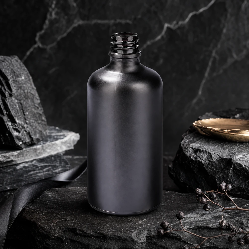 Compacte 100ml apothekersfles BlackLine UT18/100 UNiTWIST ideaal voor op reis en onderweg