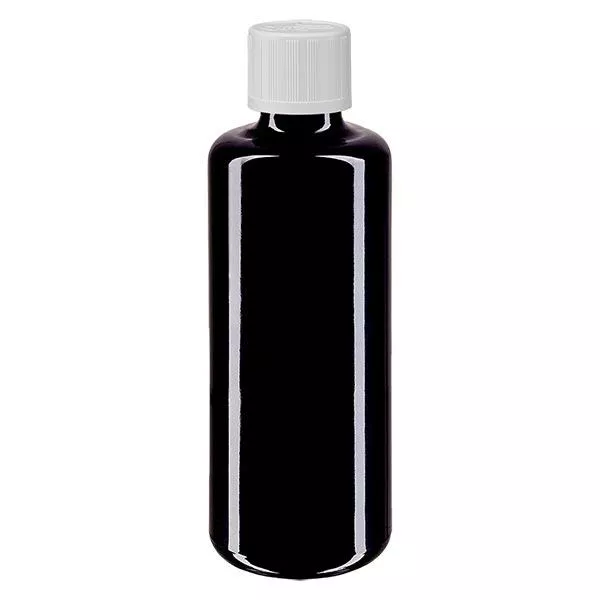 Apothekersfles viol. 50ml druppelaar wit KiSi pc. Apothekersfles viol. 50ml druppelaar wit KiSi pc.