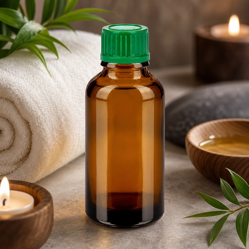 Nauwkeurige glazen fles van 30 ml met 11 mm opening, ideaal voor het druppelsgewijs doseren van actieve ingrediënten