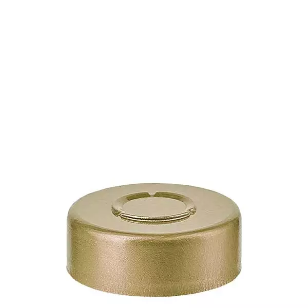 Flare dop 20,25 x 7,4 mm met middenscheur, goud