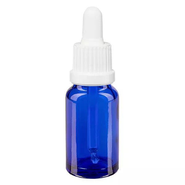 Pipetfles blauw 10ml, pipet wit VR