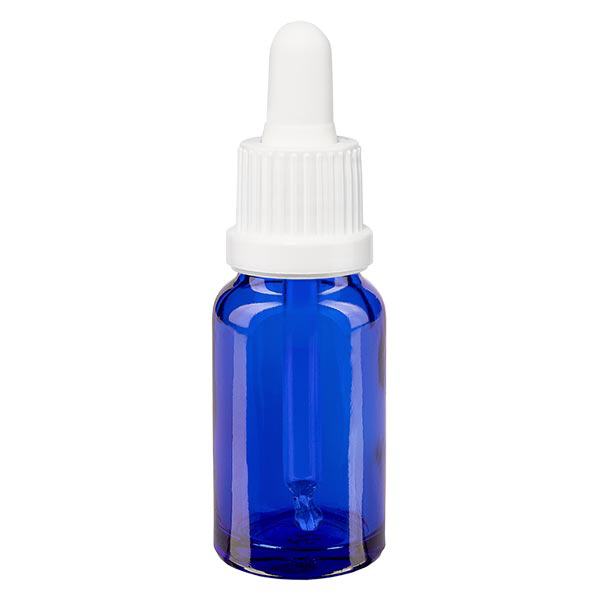 Pipetfles blauw 10ml, pipet wit VR Pipetfles blauw 10ml, pipet wit VR