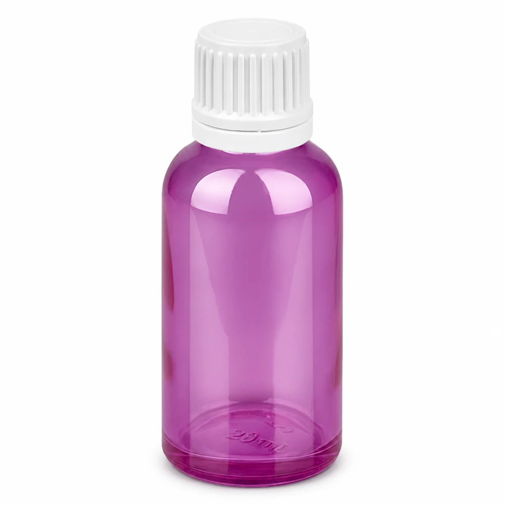 30ml fles 11mm witte originaliteit schroefdop PurpleLine UT18/30 Compacte 30ml violette glazen fles met verzegelbare sluiting voor farmaceutische toepassingen