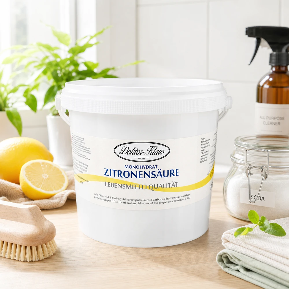 5 kg citroenzuur, E330, levensmiddelkwaliteit Citroenzuur 5kg Doktor-Klaus food grade voor keuken en huishouden milieuvriendelijk