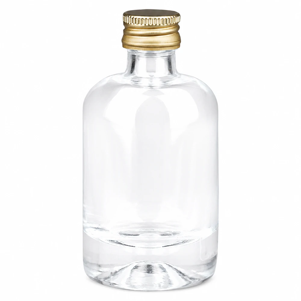40ml glazen fles Sara met gouden schroefdop UNiTWIST - kleine ronde fles transparant