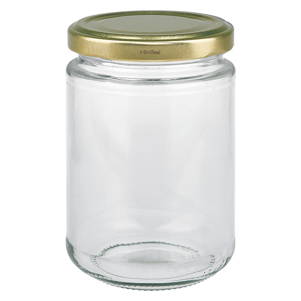 390ml rond glas met BioSeal deksel goud UNiTWIST