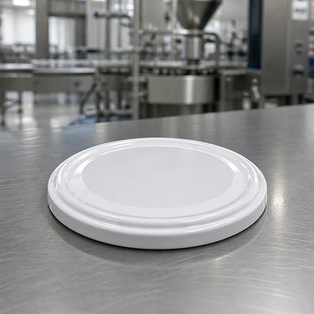 UNiTWIST TO82 Blikdeksels wit, diameter 82 mm, BioSeal, voedingsmiddelenindustrie