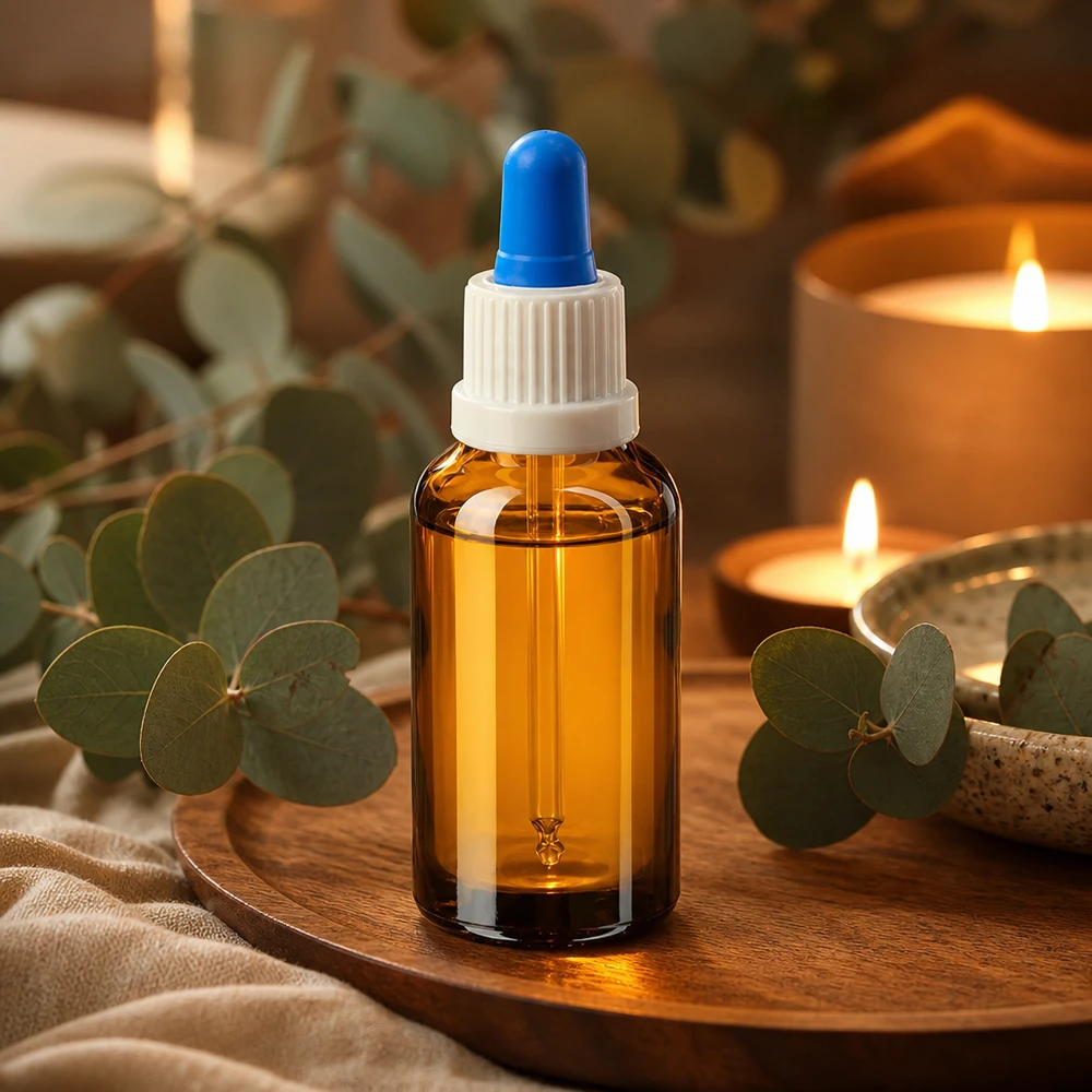 UV-beschermende pipetfles 30ml van amberkleurig glas met precieze druppeldop