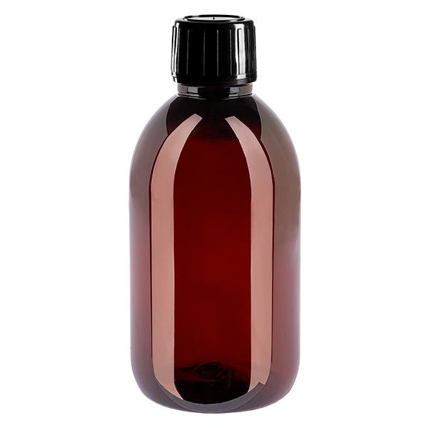 PET-fles 250 ml met zwarte spuitdop OV PET-fles 250 ml met zwarte spuitdop OV