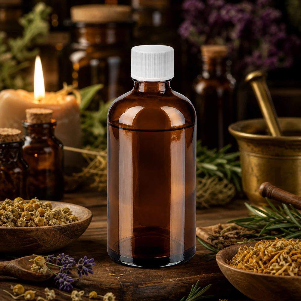 100ml fles 11mm SV wit STD BrownLine UT18/100 Professionele 100ml amberkleurige glazen fles met standaard schroefdraad voor laboratorium- en natuurgeneeskundig gebruik