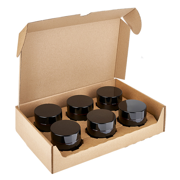 Glazen pot 60ml bruin met deksel UNiTWIST Glazen pot 60ml bruin met deksel UNiTWIST