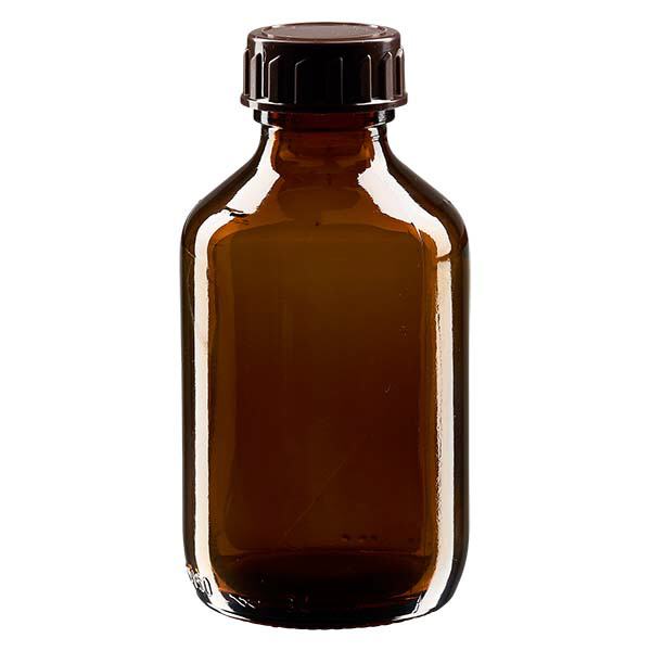 150ml Euro-medicijnfles bruin met bruine schroefsluiting 150ml Euro-medicijnfles bruin met bruine schroefsluiting