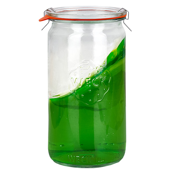 Set van 24 Weckpotten 340 ml cilinderpotten met 24 glazen deksels Set van 24 Weckpotten 340 ml cilinderpotten met 24 glazen deksels