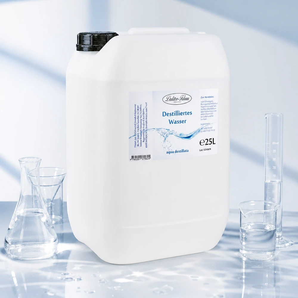 Doktor-Klaus gedestilleerd water 25 liter jerrycan met ergonomisch handvat en schenktuit