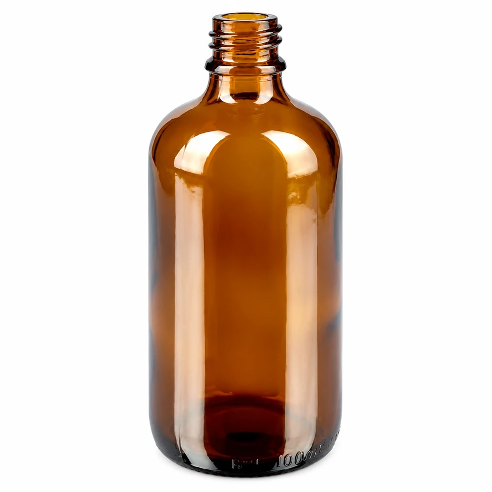 100ml pipetfles wit OV BrownLine UT18/100 Lichtbeschermende glazen fles 100ml bruin OV BrownLine serie voor veilige opslag van actieve ingrediënten