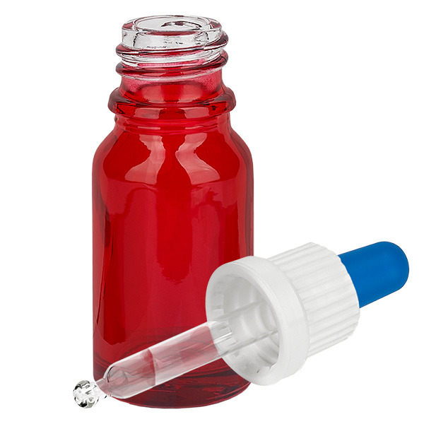 10ml pipetfles wit/blauw OV RedLine UT18/10 10ml pipetfles wit/blauw OV RedLine UT18/10
