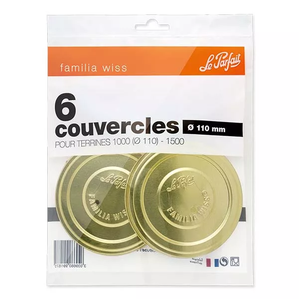 Le Parfait® Familia Wiss 6 deksels Ø110 mm