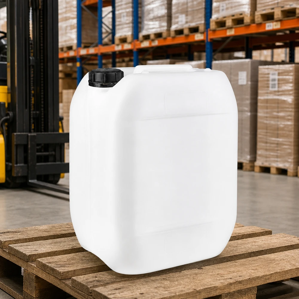 10l jerrycan, UN-toelating, met schroefsluiting Robuuste vloeistofcontainer van 10 liter met schroefdop voor industriële opslagtoepassingen
