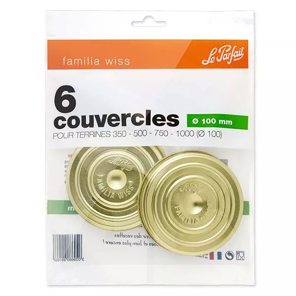 Le Parfait® Familia Wiss 6 deksels Ø100 mm