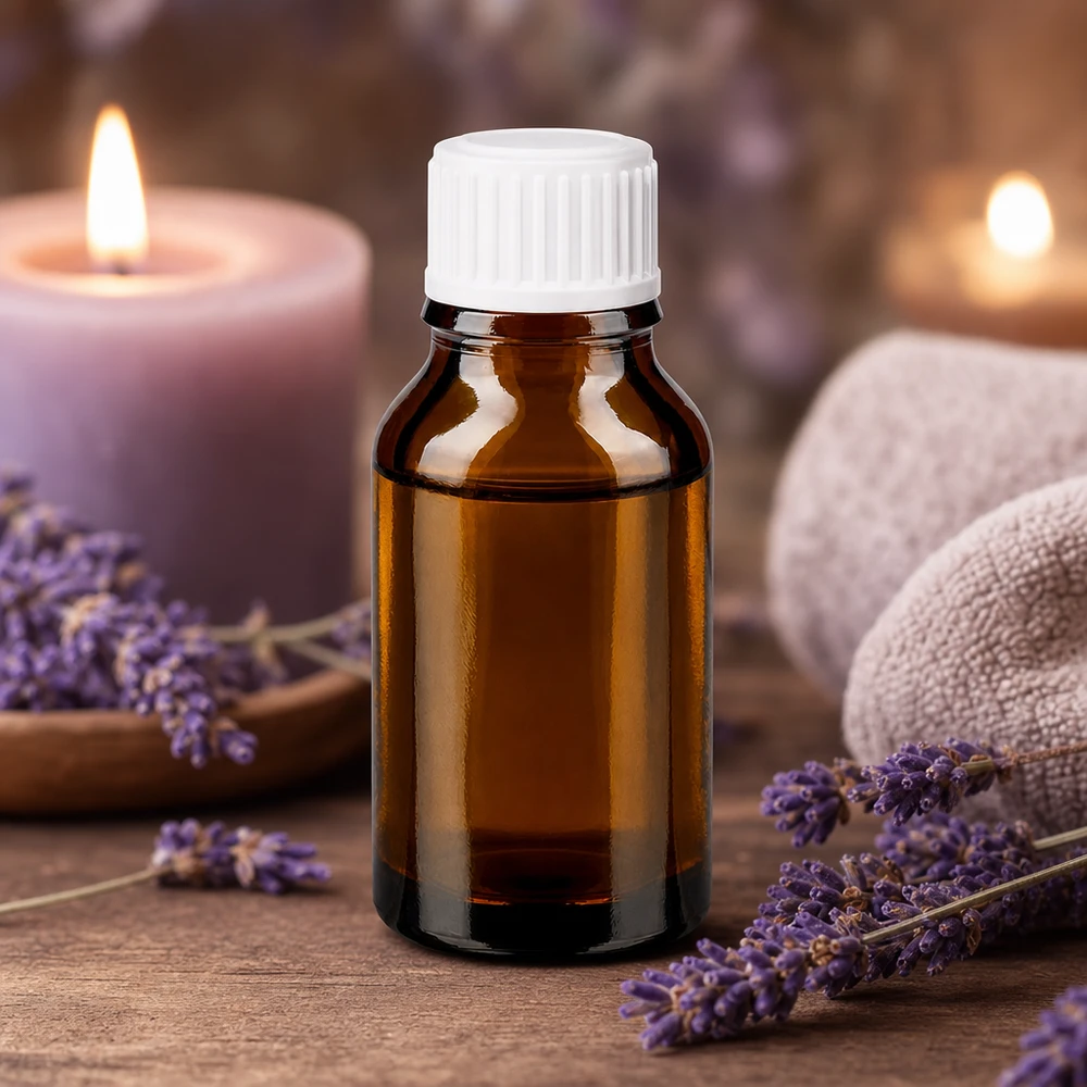 Bruine glazen fles 30ml met wit schroefsluiting St Apoflesje van 30 ml van bruin glas met een witte dop van 11 mm voor natuurlijke cosmetica en essences
