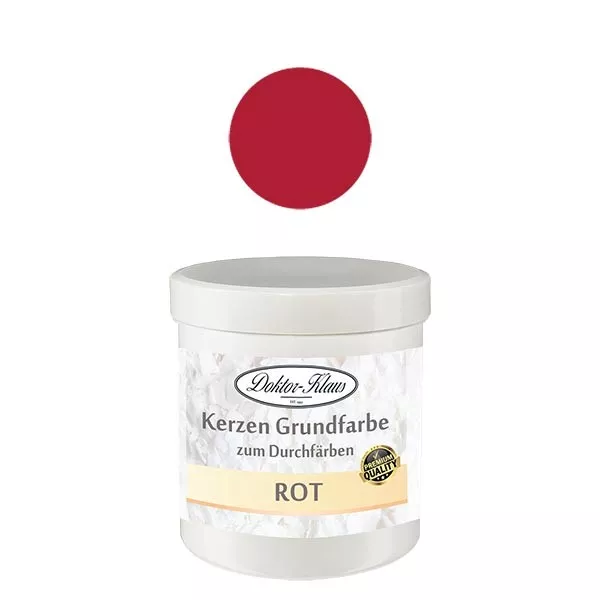 Doktor-Klaus kaarsenbasiskleur rood, 7 g, in pot
