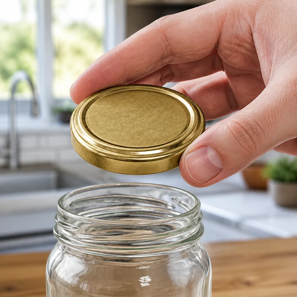 UNiTWIST TO66 inmaakdeksel goud met BioSeal-afdichting BPA-NI Keuken Inmaken unitemp