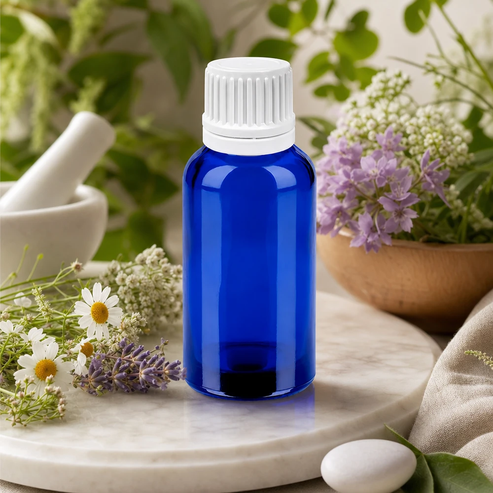 Handige 30ml druppelflacon van apothekerskwaliteit met ergonomische UT18 schroefdraad voor eenvoudig gebruik