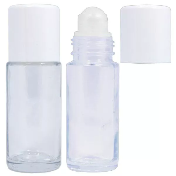 Deo roller (roll-on) 50 ml helder glas compleet Deo roller (roll-on) 50 ml helder glas compleet