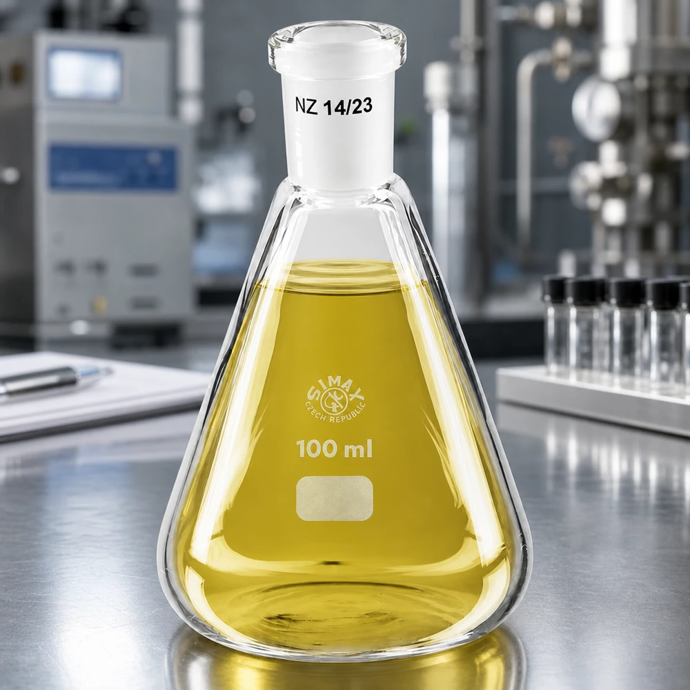 Erlenmeyer 100ml nauwe hals borosilicaat met slijpstuk 14/23