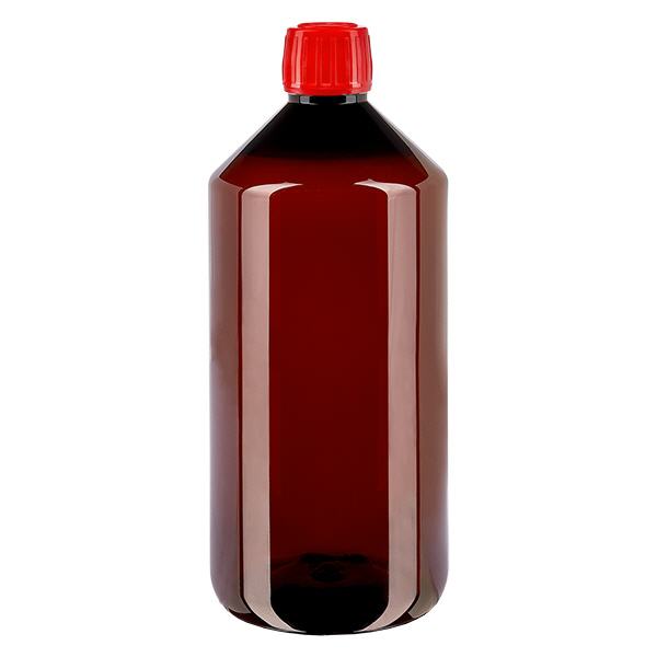 1000 ml PET medicijnfles met verstuiver zwart GCMI 28/410 incl. dop transparant, standaard 1000 ml PET medicijnfles met verstuiver zwart GCMI 28/410 incl. dop transparant, standaard