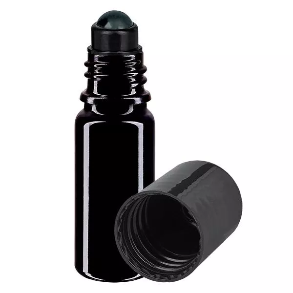Glas deostick fles violet 10ml, lege deo roller (Roll On)