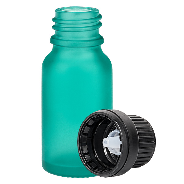 Druppelflesje 10ml 2mm zwart OV GroenL. UT18/10 Druppelflesje 10ml 2mm zwart OV GroenL. UT18/10