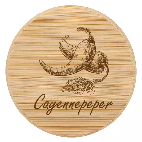 Houten deksel "Cayennepeper" voor WECK RR60 Houten deksel "Cayennepeper" voor WECK RR60