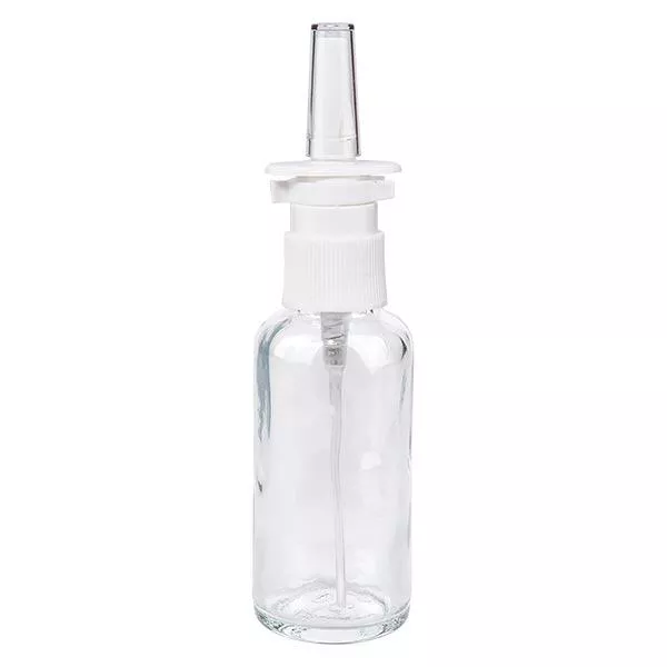 Helder glazen flessen 30ml met neusverstuiver