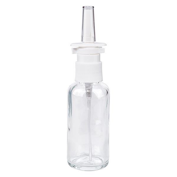 Helder glazen flessen 30ml met neusverstuiver Helder glazen flessen 30ml met neusverstuiver