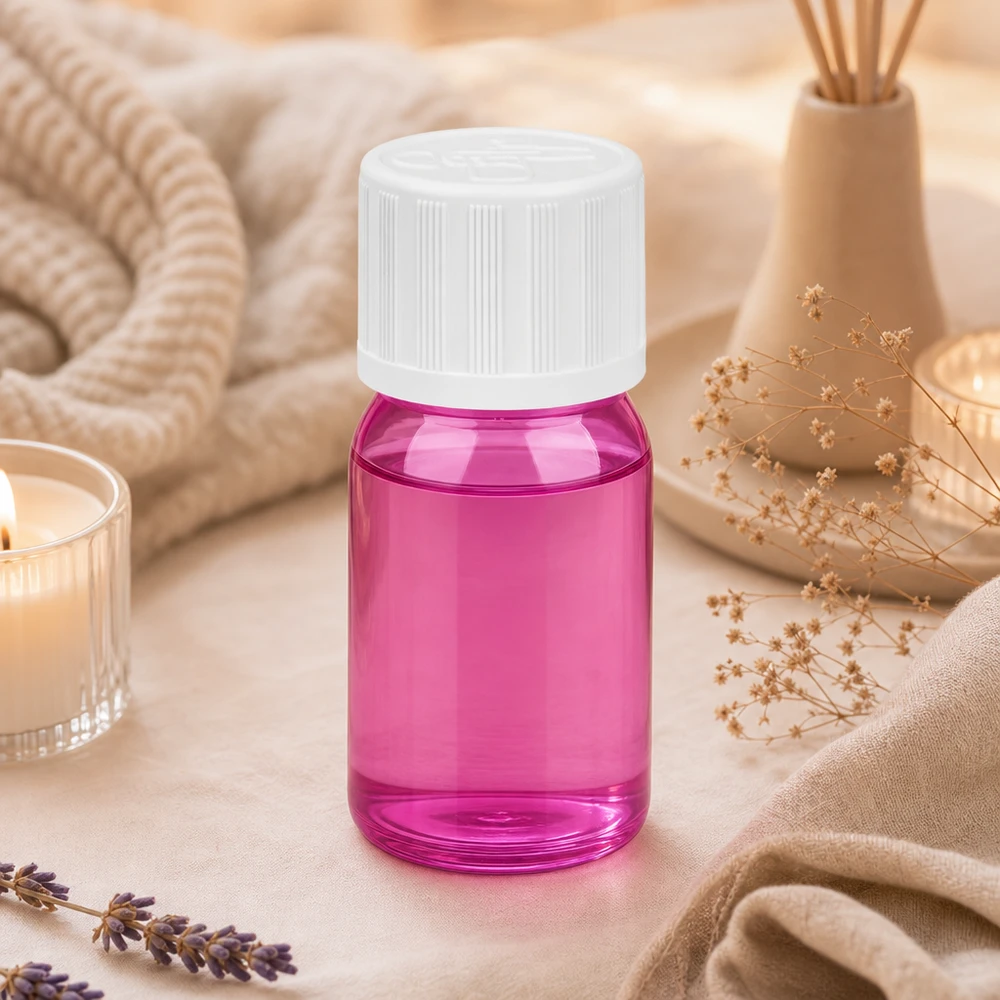 Elegant 5ml flesje in intens violet met een matte dop look voor schoonheidsproducten