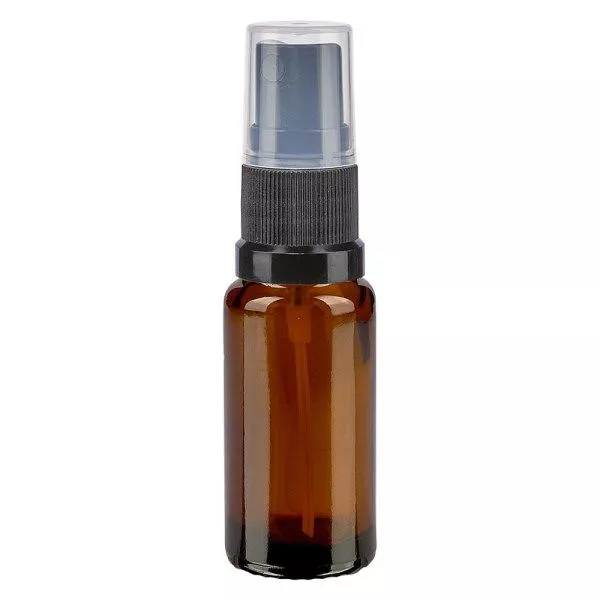 Bruin glazen flessen 10ml met zwart pompverstuiver Bruin glazen flessen 10ml met zwart pompverstuiver