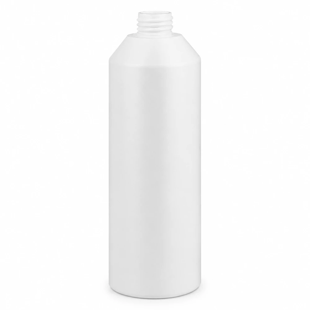 PET cilinderfles 250ml wit, S20x3, zonder sluiting Apotheekfles van HDPE, 250 ml, wit, met smalle schroefdraad, zonder dop