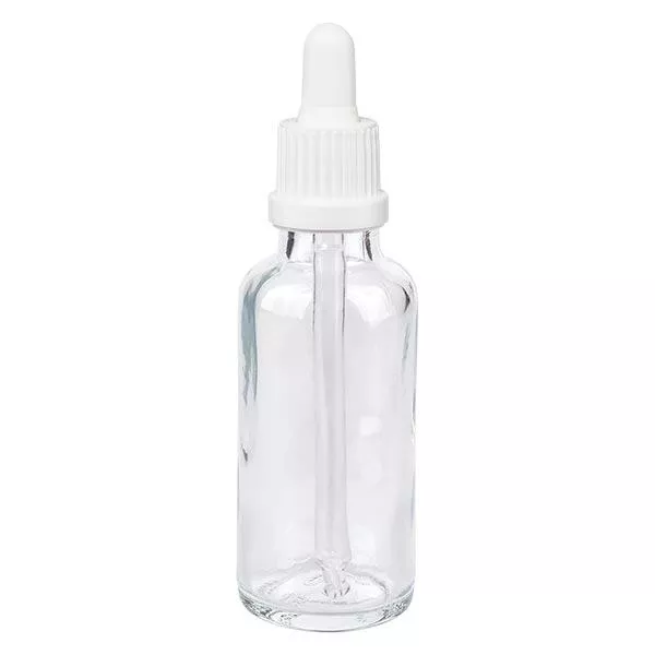 Pipetfles helder 30ml, pipet wit VR Pipetfles helder 30ml, pipet wit VR