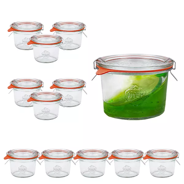 Set van 12 Weckpotten 80 ml bekers met 12 glazen deksels, 12 Set van 12 Weckpotten 80 ml bekers met 12 glazen deksels, 12